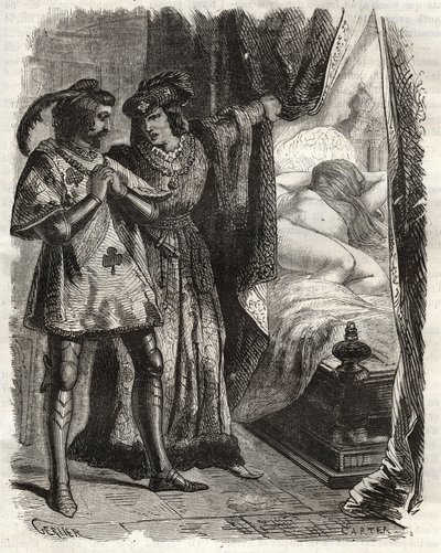 Indem er eine Tür öffnete, zeigte er dem Ehemann seine eigene Frau, die nackt lag. Louis I. von Valois, Herzog von Orleans (1372-1407), ließ Raoul d