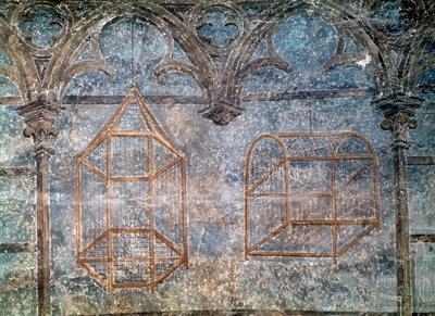 Käfige und architektonische Details aus dem Schlafzimmer des Papstes, 1334-62 von French School
