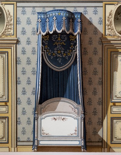 Himmelbett, dekoratives Design für Schlafzimmerwände von French School