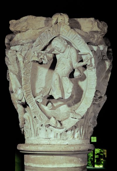Kapitel, das den vierten Schlüssel des Gregorianischen Gesangs darstellt, ca. 1095 von French School