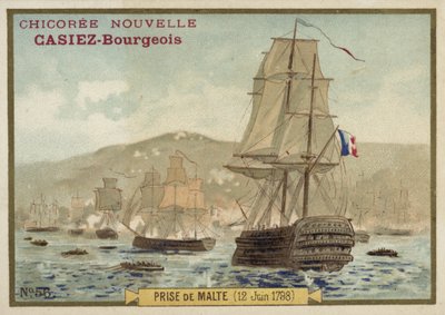 Eroberung von Malta durch die Franzosen, 12. Juni 1798 von French School