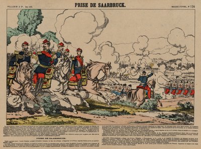 Eroberung von Saarbrücken durch die Franzosen, Deutsch-Französischer Krieg, 2. August 1870 von French School