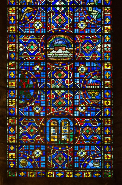 Kathedrale von Chartres, Detail des Friedens-Buntglases von French School