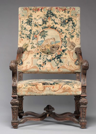Stuhl, Hersteller Savonnerie-Manufaktur, vor 1717 von French School