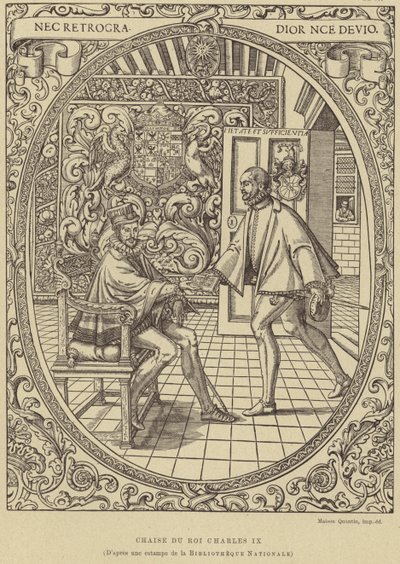 Stuhl von König Karl IX. von Frankreich, 16. Jahrhundert von French School