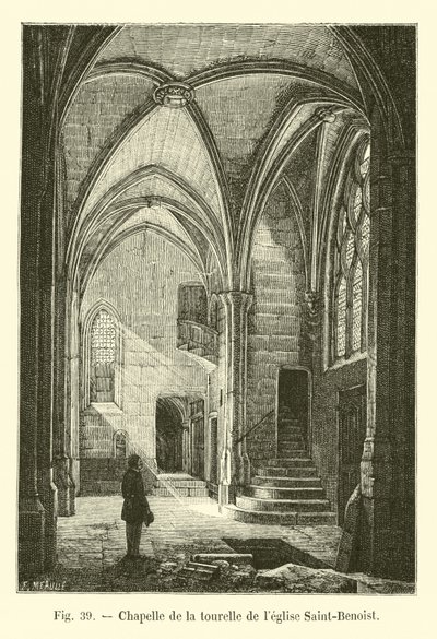 Kapelle des Turms der Kirche Saint-Benoist von French School