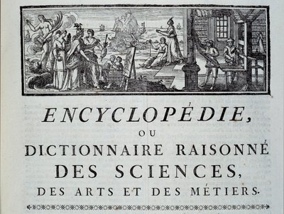 Kapitelkopf der Enzyklopädie von Diderot und Alembert von French School