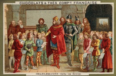 Karl der Große besucht eine Schule von French School