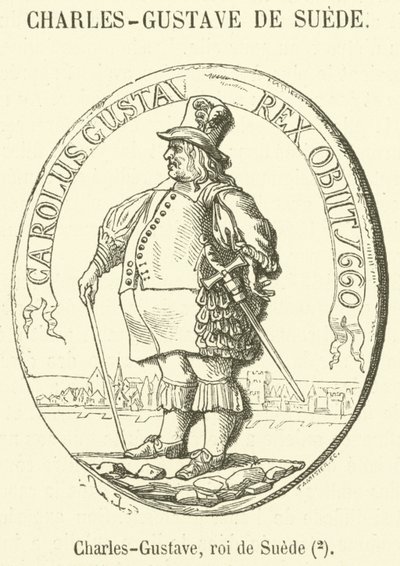 Karl-Gustav, König von Schweden (Gravur) von French School