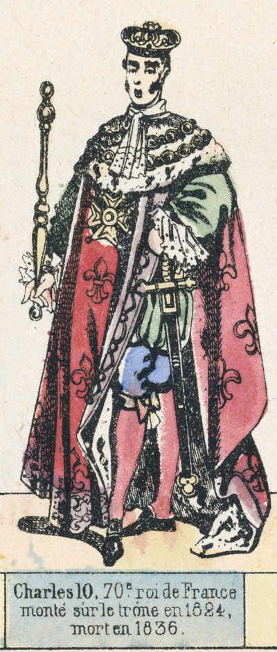 Karl X., 70. König von Frankreich, bestieg den Thron 1824, gestorben 1836 von French School