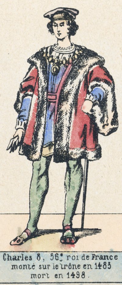 Karl VIII, 56. König von Frankreich, bestieg den Thron 1483, starb 1498 von French School
