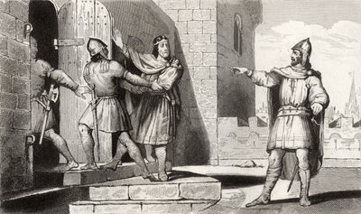 Karl III. (879-929) der Einfältige, gefangen genommen von einem seiner Soldaten, aus 