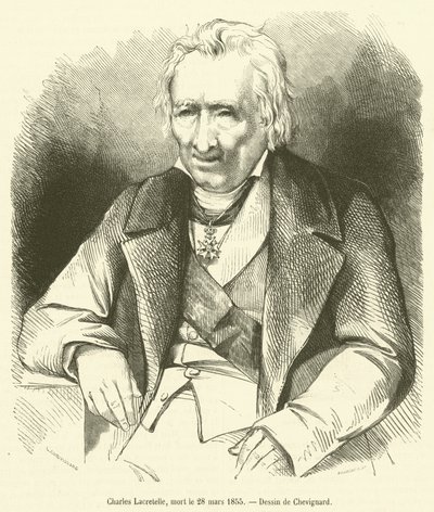 Charles Lacretelle, gestorben am 28. März 1855 (Gravur) von French School
