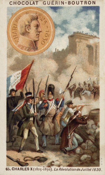 Karl X. von Frankreich und die Revolution von Juli 1830 von French School