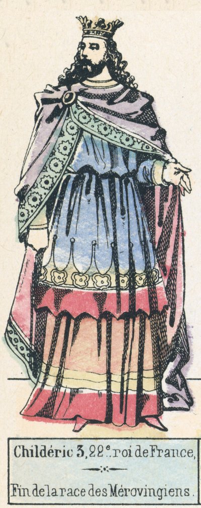 Childerich III, 22. König von Frankreich, Ende der Merowinger-Dynastie von French School