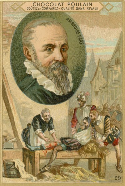 Chocolat Poulain Handelskarte, Ambroise Paré von French School