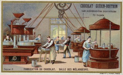 Schokoladenherstellung. Mischraum von French School