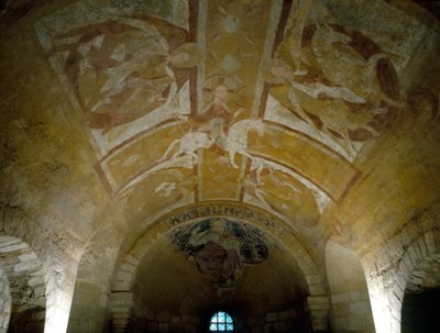 Christus zu Pferd (11. Jahrhundert), Kathedrale von Auxerre, Krypta. von French School