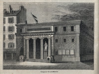 Klinik der Medizinischen Fakultät von Paris - Gravur in „Physische, zivile und moralische Geschichte von Paris: von den ersten historischen Zeiten bis zur Gegenwart“ von Jacques Antoine Dulaure von French School