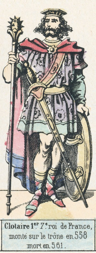 Chlothar I, 7. König von Frankreich, bestieg den Thron 558, gestorben 561 von French School