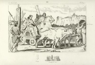 Chlodwig III., Marionettenkönig der Franken von Austrasien von French School