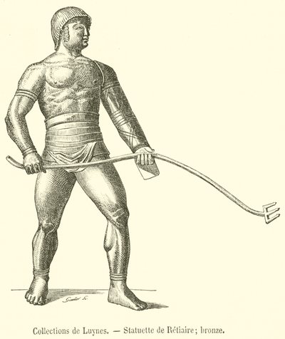 Sammlungen von Luynes, Statuette eines Retiarier, Bronze von French School