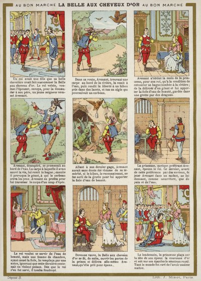 Comicstrip - Die Schöne mit dem goldenen Haar von French School