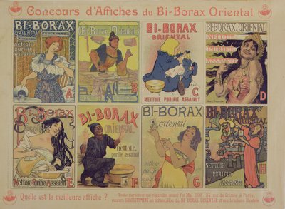 Wettbewerb für das beste Plakat zur Werbung für das französische Reinigungsmittel Bi-Borax Oriental, 1898 von French School