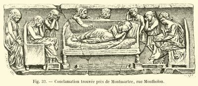 Conclamation gefunden in der Nähe von Montmartre, Rue Montholon von French School