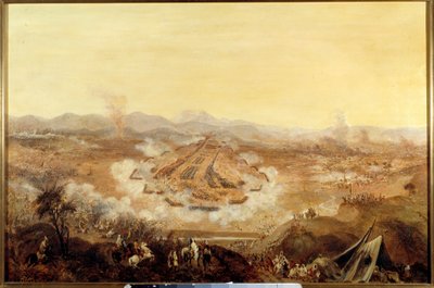 Eroberung Algeriens: Die Schlacht von Isly am 16.08.1844, bei der die Marokkaner Abd el Kader gegen die Franzosen unterstützten. Gemälde der französischen Schule. 1844 Paris, Musée de l