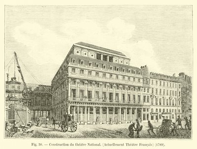 Bau des Nationaltheaters, heute Théâtre Français, 1789 von French School
