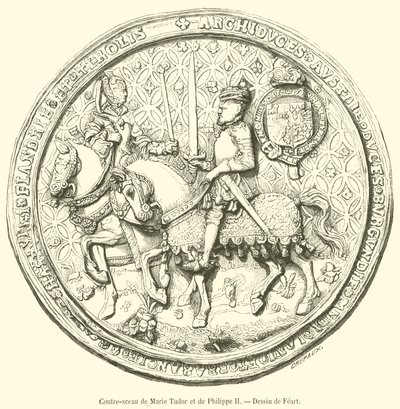 Gegensiegel von Maria Tudor und Philipp II. von French School