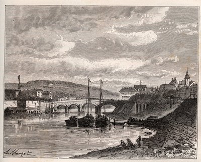 Corbeil Essonnes - Gravur in „La France illustree: geographie, histoire, administration statistique“ von V.A. Malt-Brown. 1884 von French School
