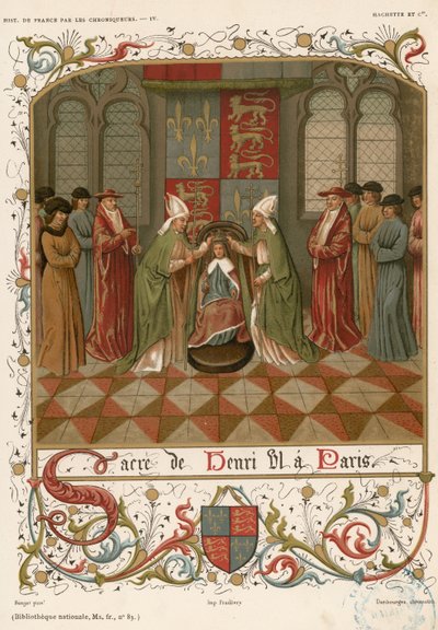 Krönung von Heinrich in Paris von French School