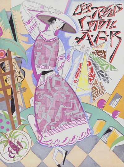 Baumwolldesigns aus den 1920er Jahren von French School