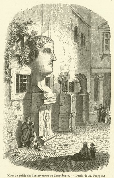 Hof des Konservatorenpalastes auf dem Kapitol von French School