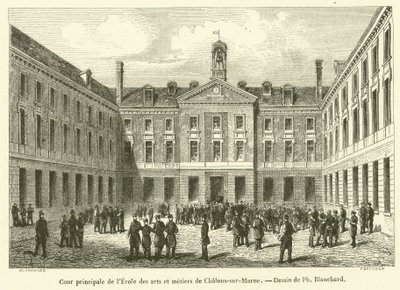 Haupthof der Kunst- und Handwerksschule von Chalons-sur-Marne von French School