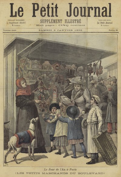 Titelblatt von Le Petit Journal, 2. Januar 1892 von French School