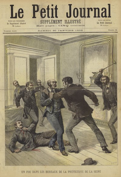 Titelblatt von Le Petit Journal, 30. Januar 1892 von French School