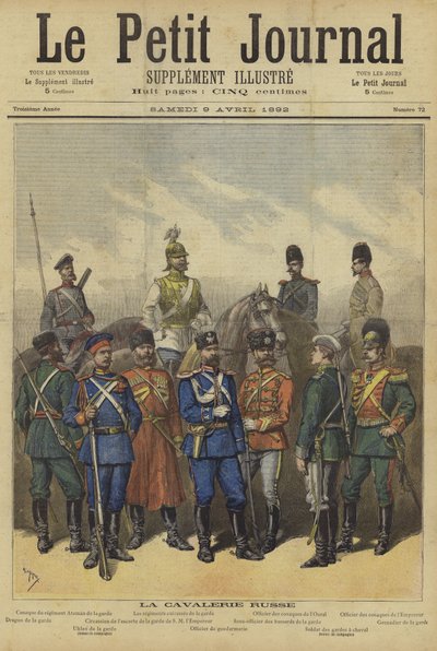 Titelblatt von Le Petit Journal, 9. April 1892 von French School