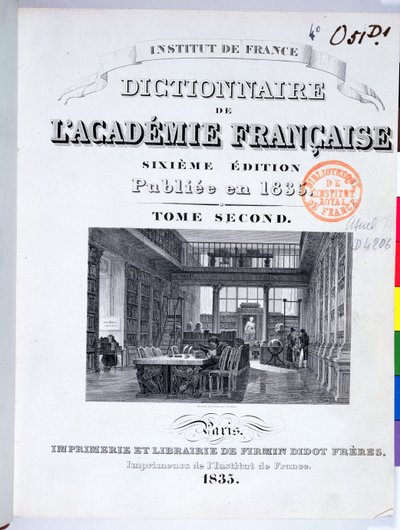 Umschlag des Dictionnaire de l