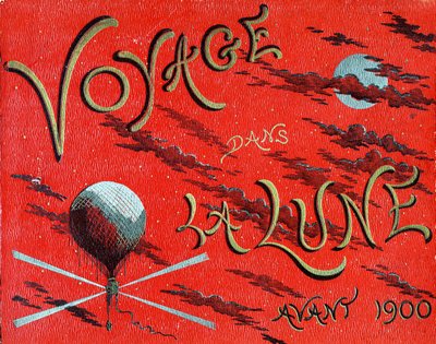 Titelblatt des Buches „Reise zum Mond vor 1900“ von A. de Ville-d