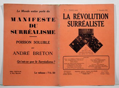 Titelblatt der ersten Ausgabe der Zeitschrift La Revolution Surrealiste, 1. Dezember 1924 von French School