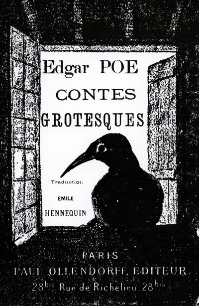 Umschlag zu Contes Grotesques von Edgar Allan Poe, veröffentlicht 1882 von French School