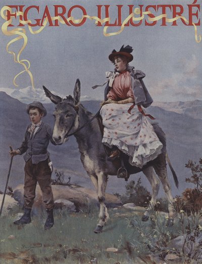In den Bergen. Titelblatt von Le Figaro Illustre, September 1894 von French School