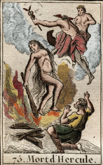 Tod und Apotheose des Herkules. Aus „Mythologie der Jugend“ von Pierre Blanchard 1803. von French School
