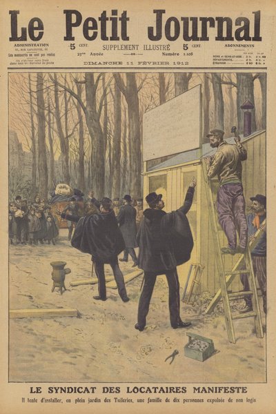Demonstration der Mietervereinigung in Paris von French School