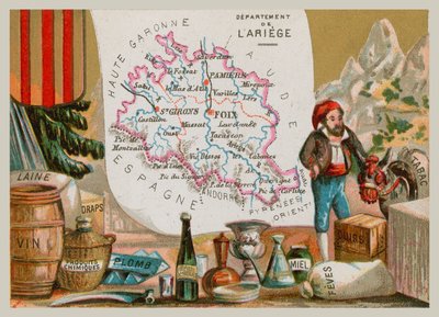 Departement Ariège in Südwestfrankreich von French School