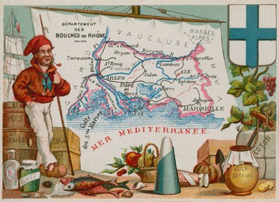 Departement Bouches-du-Rhône in Südfrankreich von French School