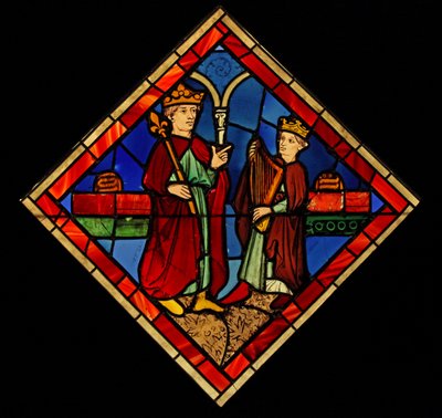 Darstellung von David und Saul, aus der Ste Chapelle, Bay B von French School